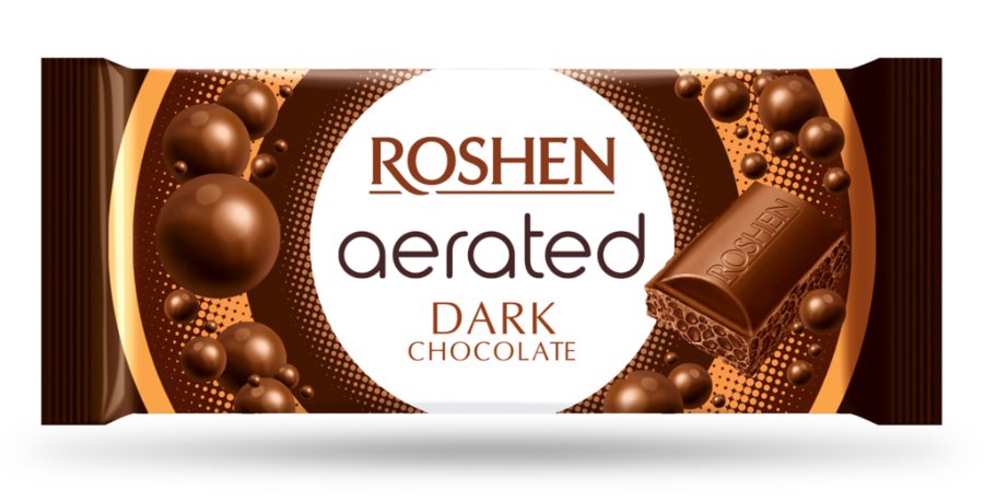 Roshen Dark aerated chocolate