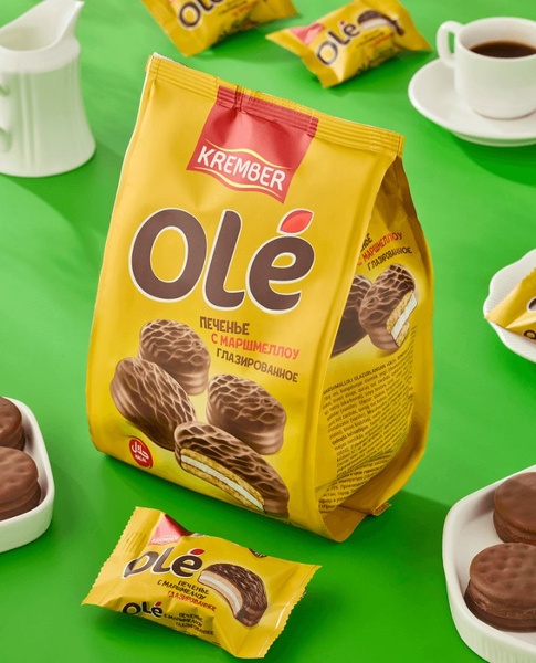 OLE Cookies with marshmallow glazed
